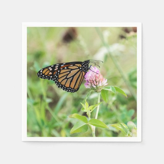 Serviette En Papier Papillon de monarque (Devant)