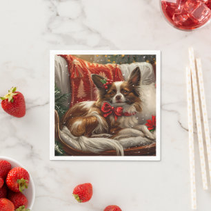 Serviette En Papier Papillon de Noël Festif