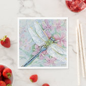 Serviette En Papier « Papillon de nuit blanc » (En situation)