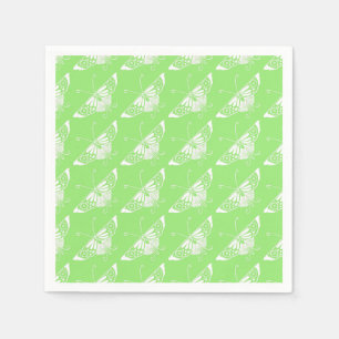 Serviette En Papier Papillon déco stylisé - vert citron
