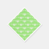 Serviette En Papier Papillon déco stylisé - vert citron (Coin)