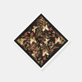 Serviette En Papier Papillon d'or (Coin)