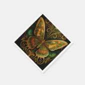 Serviette En Papier Papillon d'or Art nouveau (Coin)