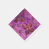 Serviette En Papier Papillon Dream Purple Napkins (Coin)