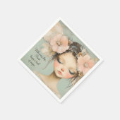 Serviette En Papier Papillon Fairy Whimsical Ailes sur mesure (Coin)