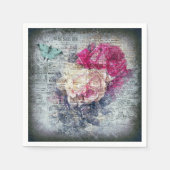 Serviette En Papier Papillon floral Ephemera (Devant)