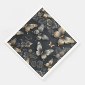 Serviette en papier Papillon Floral Foncé (Coin)