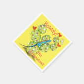 Serviette En Papier Papillon Lizard jaune clair Cactus Sud-ouest (Coin)