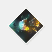 Serviette En Papier Papillon lumineux et papillons de nuit (Coin)