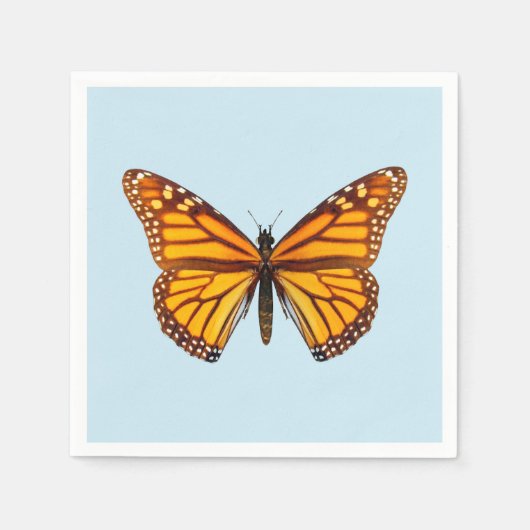Serviette En Papier Papillon monarque (Devant)