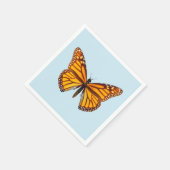 Serviette En Papier Papillon monarque (Coin)