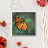 Serviette En Papier Papillon monarque (En situation)