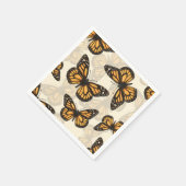 Serviette En Papier Papillon monarque (Coin)