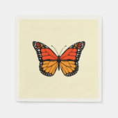Serviette En Papier Papillon monarque (Devant)