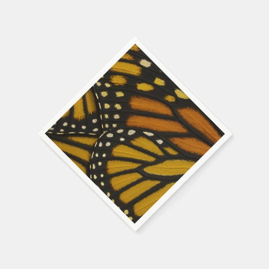 Serviette En Papier Papillon Monarque Aile Orange Jaune Mariposa (Coin)