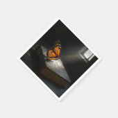 Serviette En Papier Papillon Monarque sur une Sainte Bible (Coin)