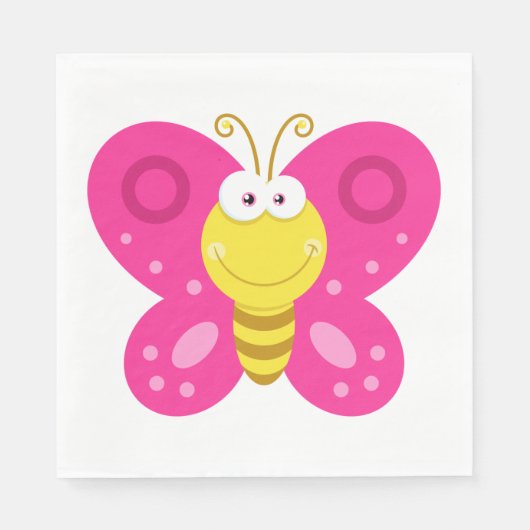 Serviette En Papier Papillon mou (Devant)