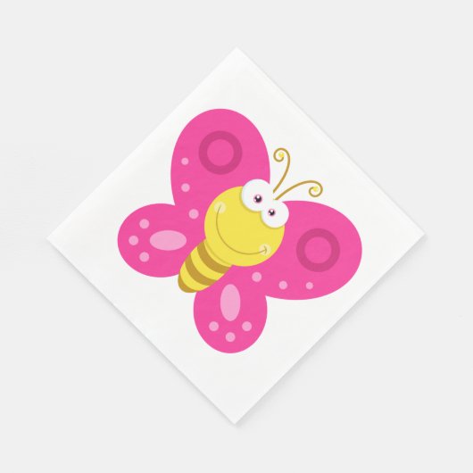 Serviette En Papier Papillon mou (Coin)