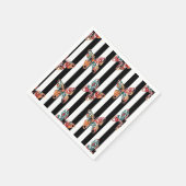 Serviette En Papier Papillon multicolore (Coin)