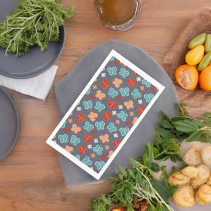 Serviette En Papier Papillon multicolore