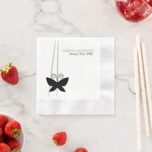 Serviette En Papier Papillon noir
