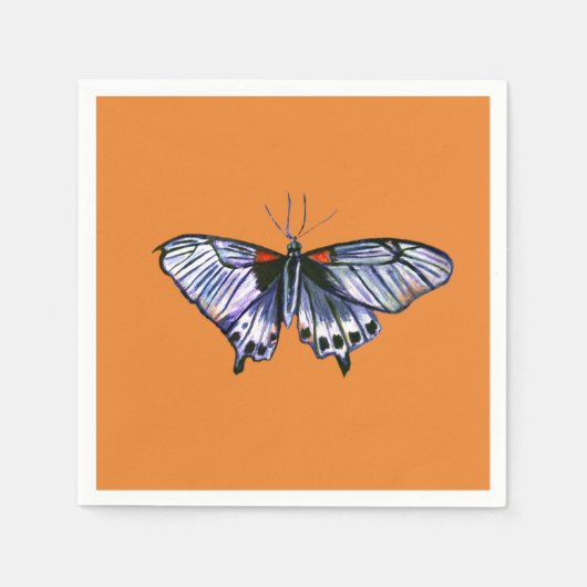 Serviette En Papier Papillon pourpre (Devant)