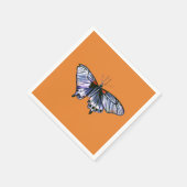 Serviette En Papier Papillon pourpre (Coin)