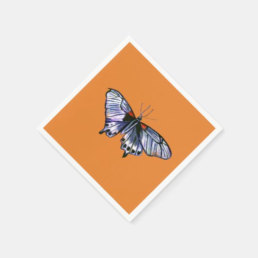 Serviette En Papier Papillon pourpre (Coin)