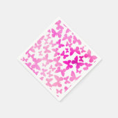 Serviette En Papier Papillon (rose) (Coin)