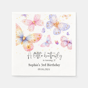 Serviette En Papier Papillon rose pourpre Fille Tous les âges Annivers