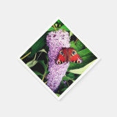 Serviette En Papier Papillon rouge (Coin)