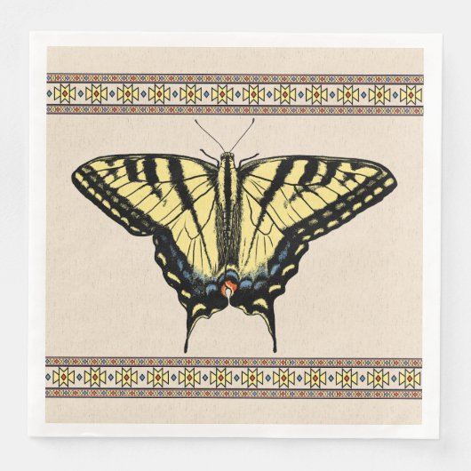 Serviette En Papier Papillon Southwestern jaune Swallowtail (Devant)