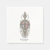 Serviette En Papier Papillon stylisé (Devant)