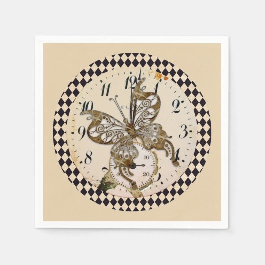 Serviette En Papier Papillon vapeur (Devant)