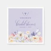 Serviette En Papier Papillon Violet (Devant)
