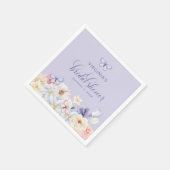 Serviette En Papier Papillon Violet (Coin)
