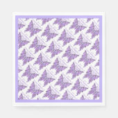 Serviette En Papier Papillon violet 31 serviettes (Devant)