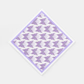 Serviette En Papier Papillon violet 31 serviettes (Coin)