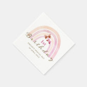 Serviette En Papier Papillons arc-en-ciel Anniversaire Pastel Pinks (Coin)