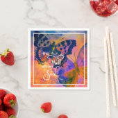 Serviette En Papier Papillons C'est bien  (En situation)