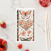 Serviette En Papier Papillons, Coeurs et Fleurs (En situation)