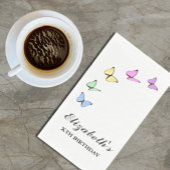 Serviette En Papier Papillons colorés Anniversaire