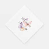 Serviette En Papier Papillons de lavande violet Pêche Anniversaire (Coin)