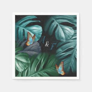 Serviette En Papier Papillons du Paradis/Tropical Turquoise Splash
