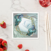 Serviette En Papier Papillons du Paradis/Tropical Turquoise Splash (En situation)