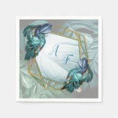 Serviette En Papier Papillons du Paradis/Tropical Turquoise Splash (Devant)