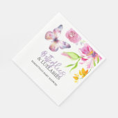 Serviette En Papier Papillons et berceuses Baby shower Aquarelle (Coin)