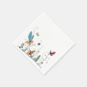Serviette En Papier papillons et fées thème (Coin)