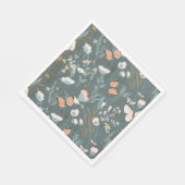 Serviette En Papier Papillons et Fleurs sauvages d'été (Coin)