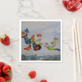 Serviette En Papier Papillons et papillons de la reine des fées (En situation)